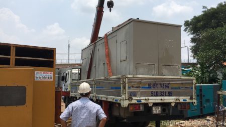 Hình ảnh máy phát điện công nghiệp tại kho hàng công ty Đại Phong
