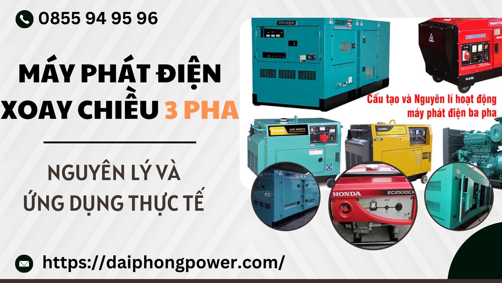 Máy Phát Điện xoay chiều 3 Pha - Nguyên lý và Ứng dụng thực tế